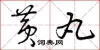 曾庆福黄丸草书怎么写