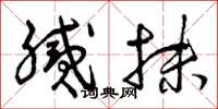 曾庆福腻抹草书怎么写