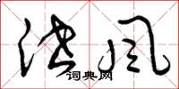 曾庆福泄风草书怎么写