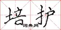 侯登峰培护楷书怎么写