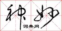 曾庆福神妙草书怎么写
