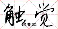 钱沛云触觉行书怎么写