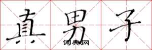 黄华生真男子楷书怎么写