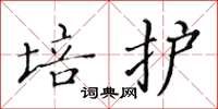 黄华生培护楷书怎么写