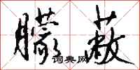 钱沛云朦蔽行书怎么写