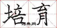 骆恒光培育楷书怎么写
