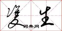 梁锦英双生草书怎么写