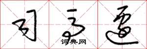梁锦英司马迁草书怎么写