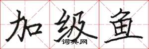 骆恒光加级鱼楷书怎么写
