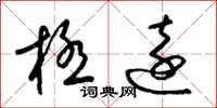梁锦英极远草书怎么写
