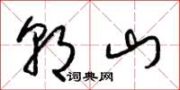 梁锦英朝山草书怎么写