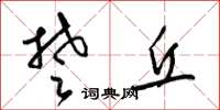 梁锦英楚丘草书怎么写