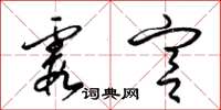梁锦英霞宫草书怎么写