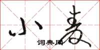 骆恒光小麦草书怎么写