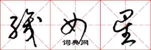 梁锦英织女星草书怎么写