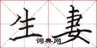 骆恒光生妻楷书怎么写