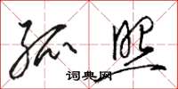 骆恒光孤照草书怎么写