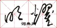 骆恒光明耀草书怎么写