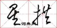骆恒光星拱草书怎么写