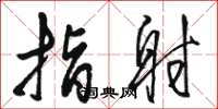 骆恒光指射草书怎么写