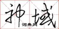 骆恒光神域草书怎么写