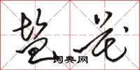 骆恒光盐花草书怎么写