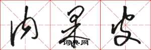 骆恒光内果皮草书怎么写