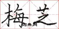 骆恒光梅芝楷书怎么写