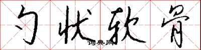 钱沛云勺状软骨行书怎么写