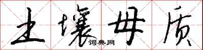 钱沛云土壤母质行书怎么写