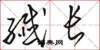 骆恒光纤长草书怎么写