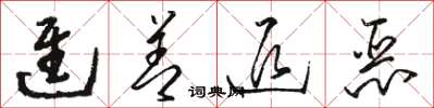 骆恒光进善退恶草书怎么写