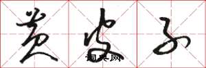 骆恒光黄皮子草书怎么写