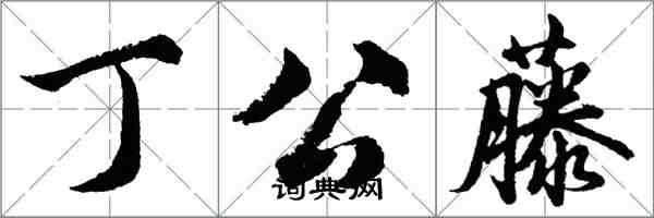 胡问遂丁公藤行书怎么写
