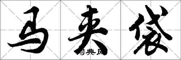胡问遂马夹袋行书怎么写