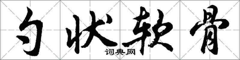 胡问遂勺状软骨行书怎么写