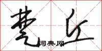 骆恒光楚丘草书怎么写