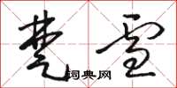骆恒光楚雪草书怎么写