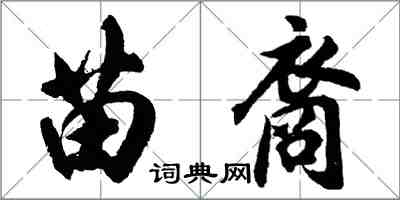 胡问遂苗裔行书怎么写