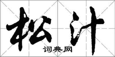 胡问遂松汁行书怎么写