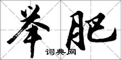 胡问遂举肥行书怎么写