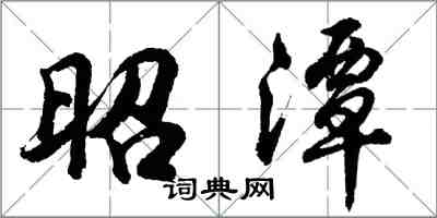 胡问遂昭潭行书怎么写