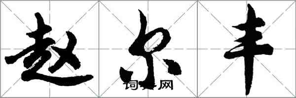 胡问遂赵尔丰行书怎么写