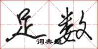 骆恒光足数行书怎么写