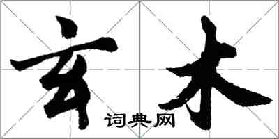 胡问遂玄木行书怎么写