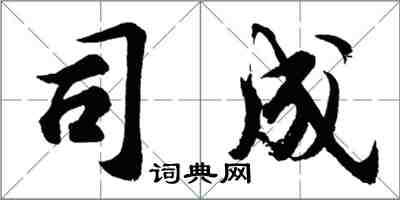 胡问遂司成行书怎么写