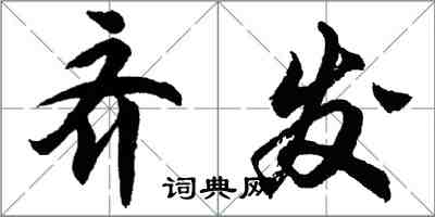 胡问遂齐发行书怎么写
