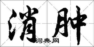 胡问遂消肿行书怎么写