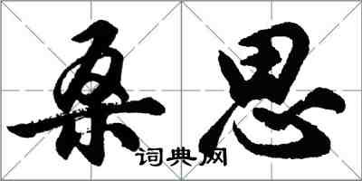 胡问遂桑思行书怎么写