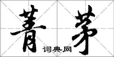 胡问遂菁茅行书怎么写